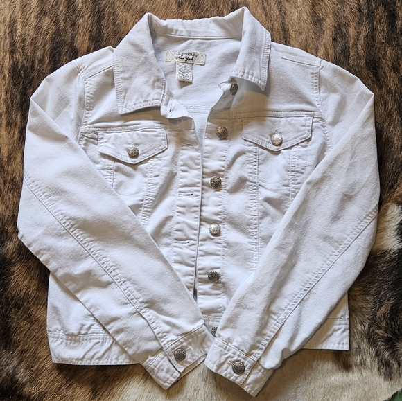 SOLD D. Jeans white denim jacket - Picture 1 of 5